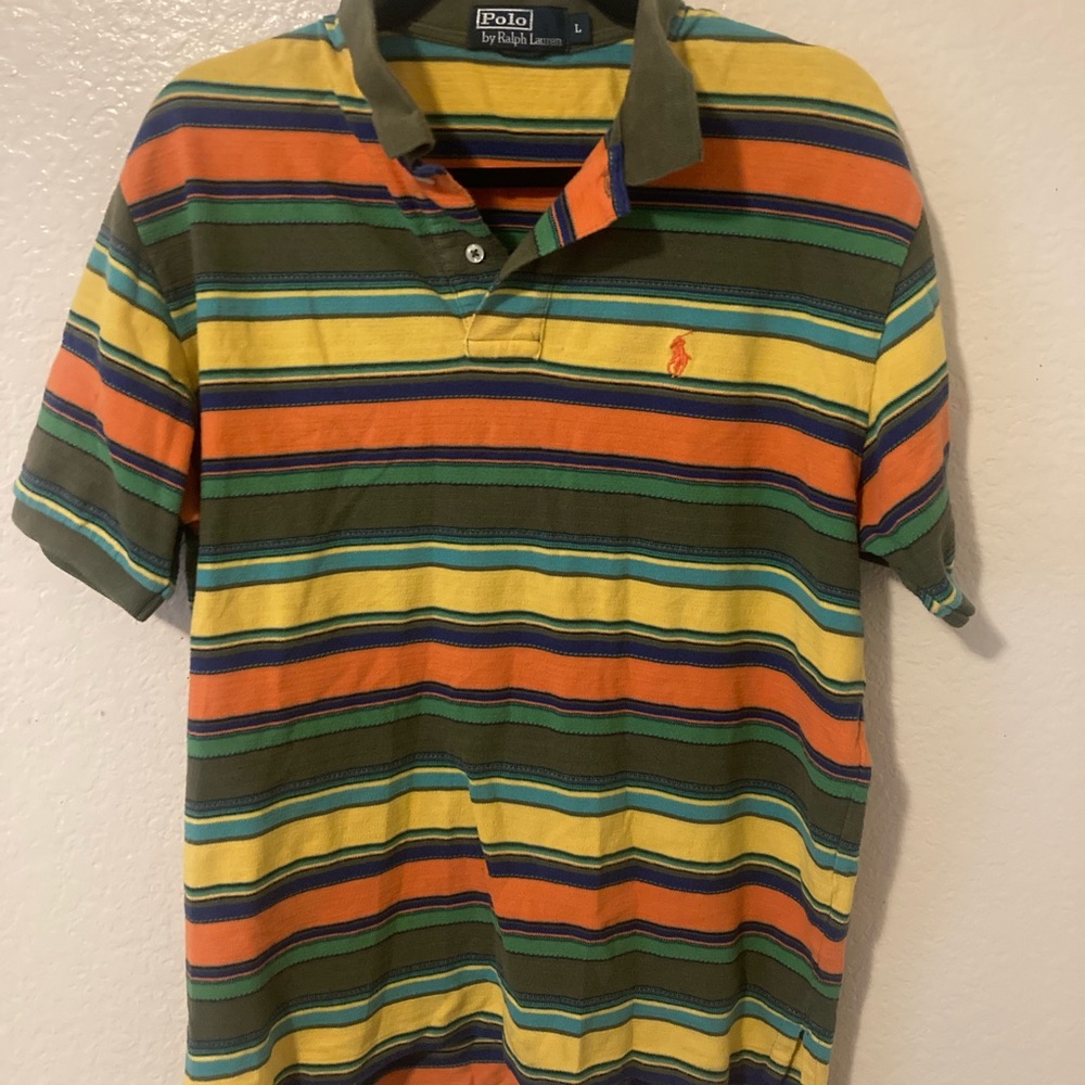 Ralph Lauren Men's Polo Shirt - Multicolor Stripes